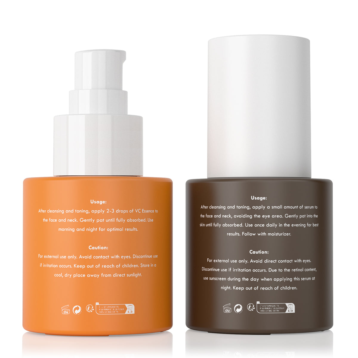 Séfralls Vitamin C + Retinol Serum Duo | Brightening & Skin Renewal Facial Serum Set
